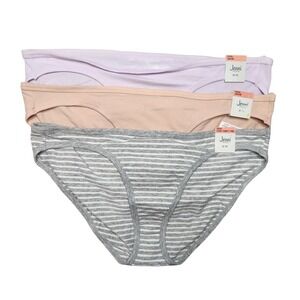 Jenni Intimates Underwear Women's XXXL Multi Set of 3 Panties Cotton Bikini 6579
